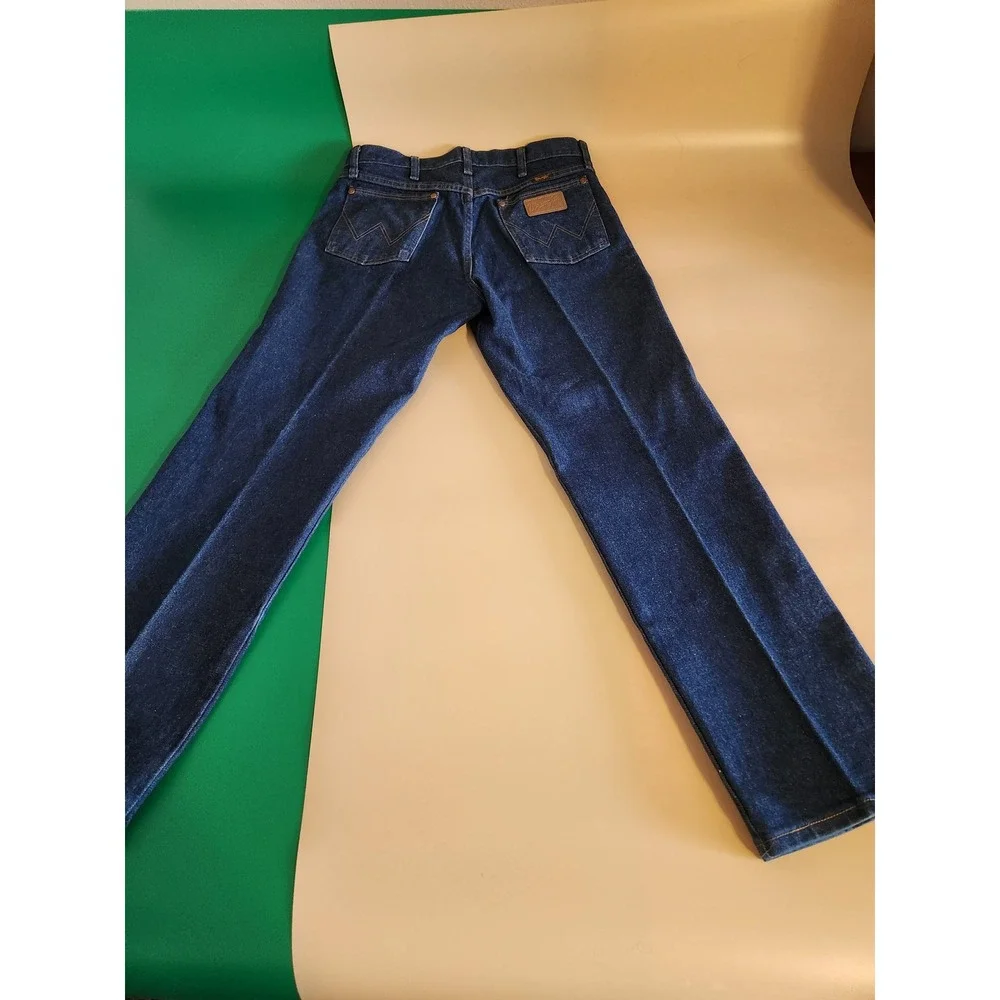 Wrangler Jeans Mens 32x30 Blue Cowboy Cut Slim Fit Stretch 947STR Indigo Denim